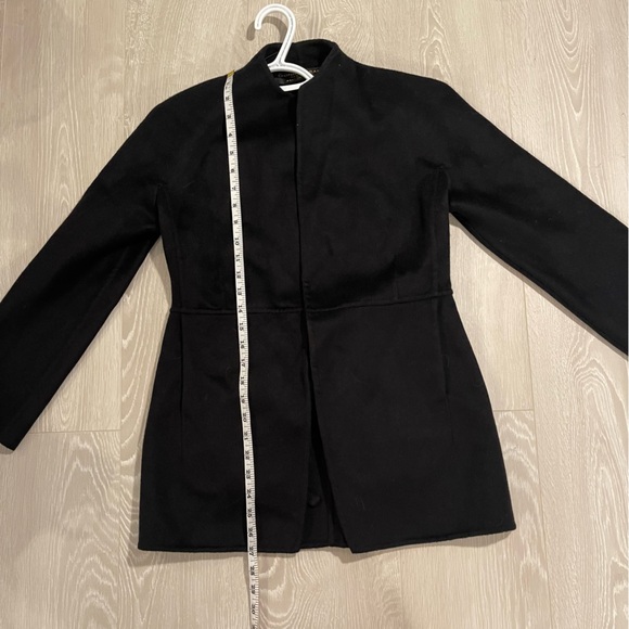 100% Cashmere DONNA KARAN OPEN FRONT BLAZER JACKET Black size 4/6 fit - Picture 9 of 14